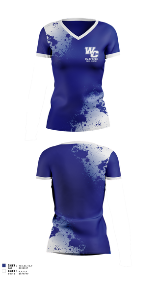Womens Short Sleeve Vneck Shirt, Wartburg Cross Country, Cross Country, Teamtime, Team time, sublimation, custom sports apparel, team uniforms, spirit wear, spiritwear, sports uniforms, custom shirts, team store, custom team store, fundraiser sports, apparel fundraiser