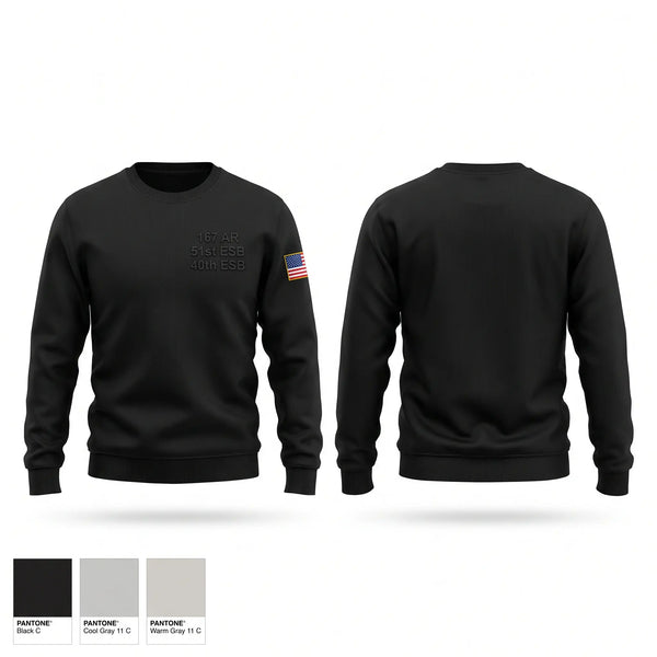 Crew Neck Sweatshirt, 1-67 AR, 51st ESB, 40th ESB, Army, Teamtime, Team time, sublimation, custom sports apparel, team uniforms, spirit wear, spiritwear, sports uniforms, custom shirts, team store, custom team store, fundraiser sports, apparel fundraiser