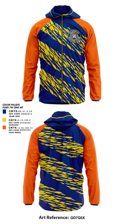 Oldsmar Soccer Club 88985804 Windbreaker - 1