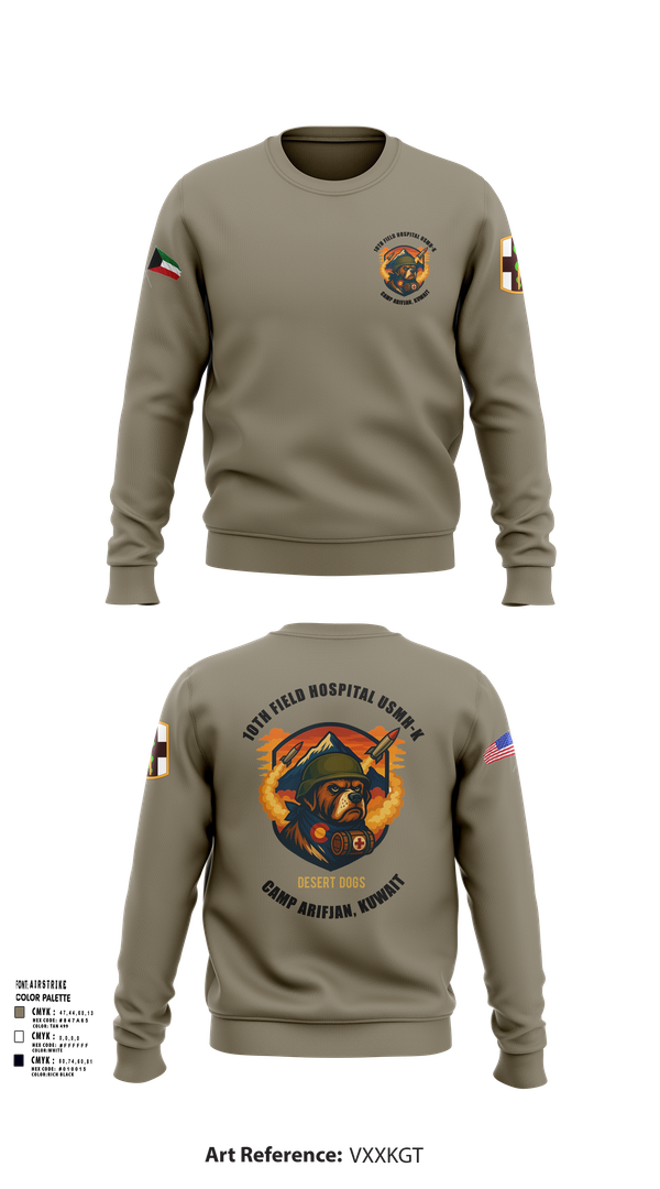 Crew Neck Sweatshirt, 10th Field Hospital (FWD), , Teamtime, Team time, sublimation, custom sports apparel, team uniforms, spirit wear, spiritwear, sports uniforms, custom shirts, team store, custom team store, fundraiser sports, apparel fundraiser