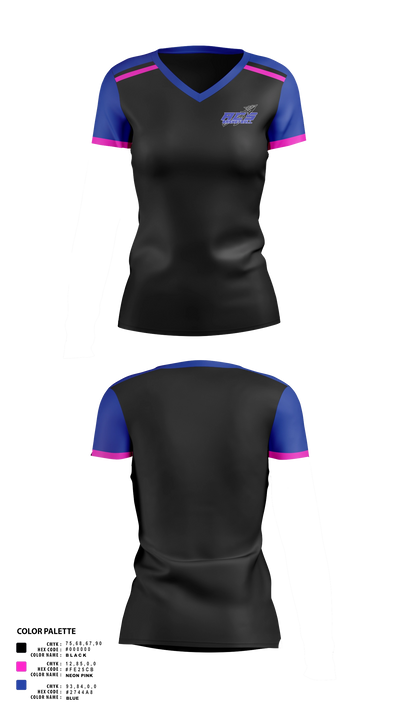 Warriors Women's Short Sleeve V-neck Shirt - 21