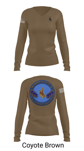Womens Long Sleeve Vneck Shirt, FE Warren Top-III, , Teamtime, Team time, sublimation, custom sports apparel, team uniforms, spirit wear, spiritwear, sports uniforms, custom shirts, team store, custom team store, fundraiser sports, apparel fundraiser