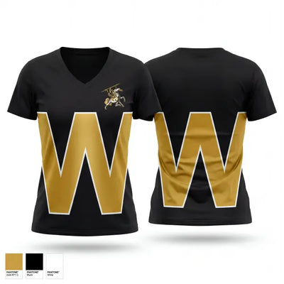 Whitehorse High School Track & Field 49487844 Women's Short Sleeve V-neck Shirt - 1
