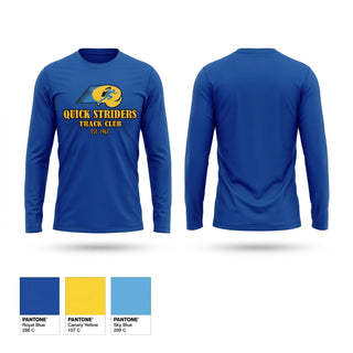 Long Sleeve Performance Shirt, Quick Striders, Track & Field, Teamtime, Team time, sublimation, custom sports apparel, team uniforms, spirit wear, spiritwear, sports uniforms, custom shirts, team store, custom team store, fundraiser sports, apparel fundraiser