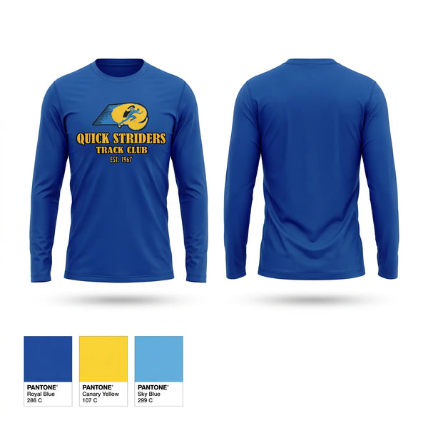 Long Sleeve Performance Shirt, Quick Striders, Track & Field, Teamtime, Team time, sublimation, custom sports apparel, team uniforms, spirit wear, spiritwear, sports uniforms, custom shirts, team store, custom team store, fundraiser sports, apparel fundraiser