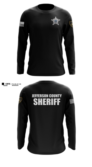 Long Sleeve Performance Shirt, Jefferson County Sheriff's Office, Police, Teamtime, Team time, sublimation, custom sports apparel, team uniforms, spirit wear, spiritwear, sports uniforms, custom shirts, team store, custom team store, fundraiser sports, apparel fundraiser