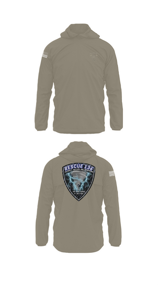 Windbreaker, Rescue 136, Fire Department, Teamtime, Team time, sublimation, custom sports apparel, team uniforms, spirit wear, spiritwear, sports uniforms, custom shirts, team store, custom team store, fundraiser sports, apparel fundraiser
