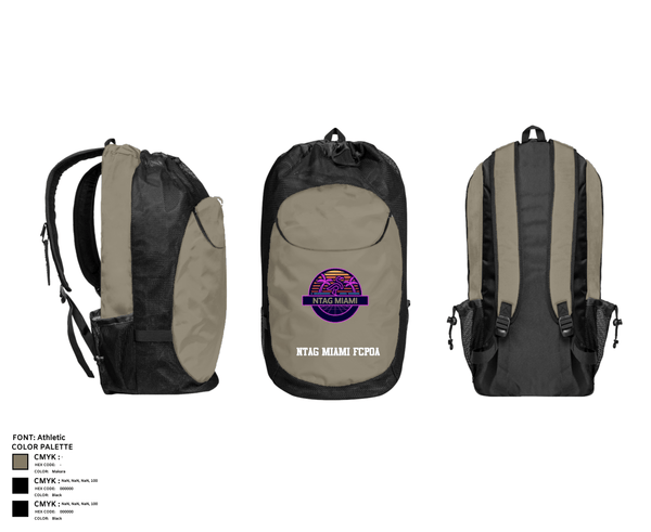 Gear Bag, NTAG MIAMI FCPOA, Navy, Teamtime, Team time, sublimation, custom sports apparel, team uniforms, spirit wear, spiritwear, sports uniforms, custom shirts, team store, custom team store, fundraiser sports, apparel fundraiser