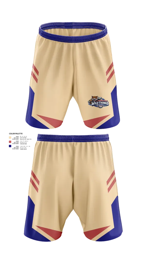 Athletic Shorts With Pockets, Wild Things, Baseball, Teamtime, Team time, sublimation, custom sports apparel, team uniforms, spirit wear, spiritwear, sports uniforms, custom shirts, team store, custom team store, fundraiser sports, apparel fundraiser