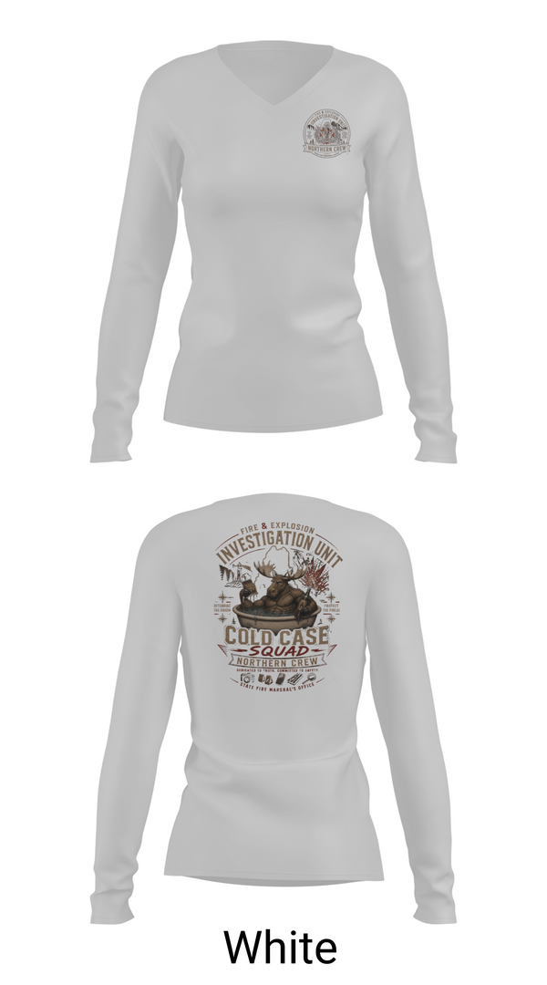 Womens Long Sleeve Vneck Shirt, FMO- North, Police, Teamtime, Team time, sublimation, custom sports apparel, team uniforms, spirit wear, spiritwear, sports uniforms, custom shirts, team store, custom team store, fundraiser sports, apparel fundraiser