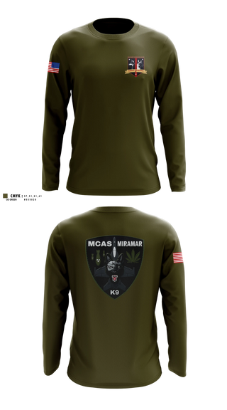 Long Sleeve Performance Shirt, MCAS Miramar Military Working Dog Section, Marines, Teamtime, Team time, sublimation, custom sports apparel, team uniforms, spirit wear, spiritwear, sports uniforms, custom shirts, team store, custom team store, fundraiser sports, apparel fundraiser
