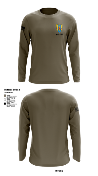 Long Sleeve Performance Shirt, 1-4 Cav, , Teamtime, Team time, sublimation, custom sports apparel, team uniforms, spirit wear, spiritwear, sports uniforms, custom shirts, team store, custom team store, fundraiser sports, apparel fundraiser
