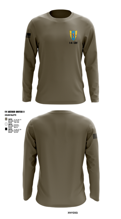 1-4 Cav 62172182 Long Sleeve Performance Shirt 4