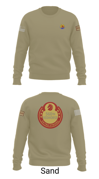 Crew Neck Sweatshirt, 560th Redhorse Unit, , Teamtime, Team time, sublimation, custom sports apparel, team uniforms, spirit wear, spiritwear, sports uniforms, custom shirts, team store, custom team store, fundraiser sports, apparel fundraiser