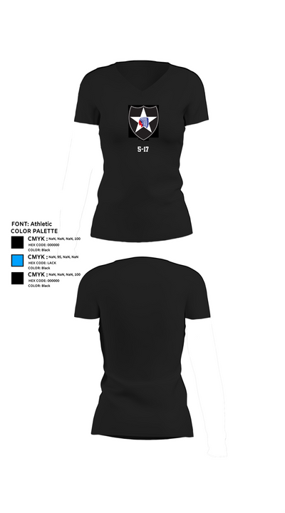 5-17 68237132 Women's Short Sleeve V-neck Shirt - 24