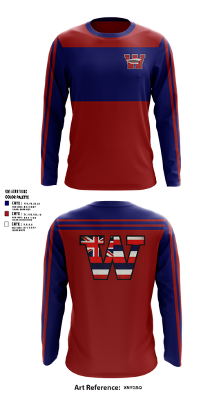 Long Sleeve Performance Shirt, Waianae Je. Seariders, , Teamtime, Team time, sublimation, custom sports apparel, team uniforms, spirit wear, spiritwear, sports uniforms, custom shirts, team store, custom team store, fundraiser sports, apparel fundraiser