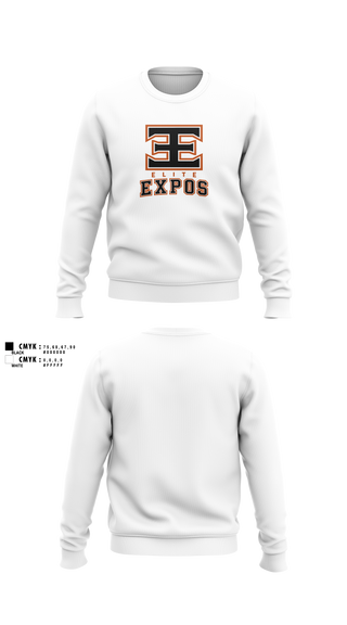 Crew Neck Sweatshirt, Elite Expos, Baseball, Teamtime, Team time, sublimation, custom sports apparel, team uniforms, spirit wear, spiritwear, sports uniforms, custom shirts, team store, custom team store, fundraiser sports, apparel fundraiser