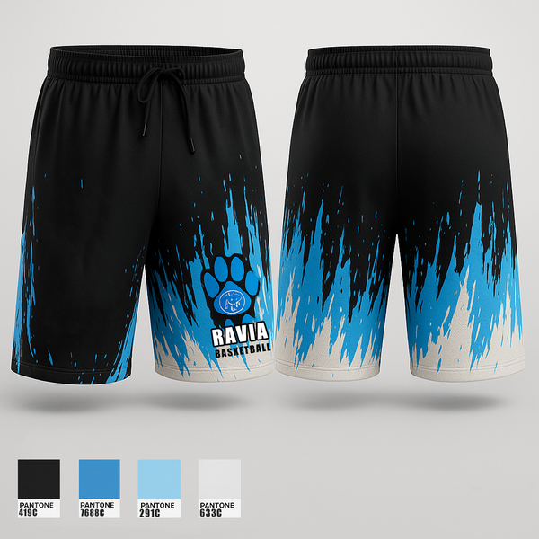 Athletic Shorts With Pockets, Ravia Middle School Basketball, Men's Basketball, Teamtime, Team time, sublimation, custom sports apparel, team uniforms, spirit wear, spiritwear, sports uniforms, custom shirts, team store, custom team store, fundraiser sports, apparel fundraiser