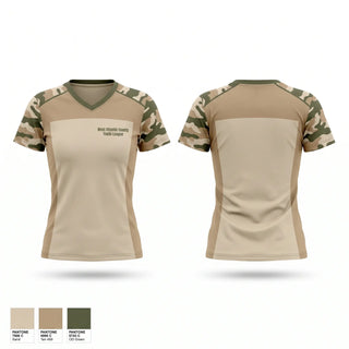 Womens Short Sleeve Vneck Shirt, West Atlantic County Youth League, Women's Soccer, Teamtime, Team time, sublimation, custom sports apparel, team uniforms, spirit wear, spiritwear, sports uniforms, custom shirts, team store, custom team store, fundraiser sports, apparel fundraiser