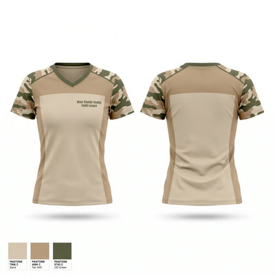 West Atlantic County Youth League Women's Short Sleeve V-neck Shirt - 1