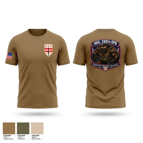 Short Sleeve Performance Shirt, HHC, 260th SPB, Army, Teamtime, Team time, sublimation, custom sports apparel, team uniforms, spirit wear, spiritwear, sports uniforms, custom shirts, team store, custom team store, fundraiser sports, apparel fundraiser