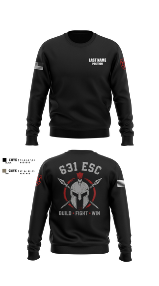 Crew Neck Sweatshirt, 631st ESC, Army, Teamtime, Team time, sublimation, custom sports apparel, team uniforms, spirit wear, spiritwear, sports uniforms, custom shirts, team store, custom team store, fundraiser sports, apparel fundraiser
