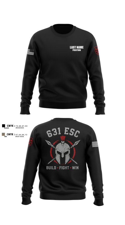 Crew Neck Sweatshirt, 631st ESC, Army, Teamtime, Team time, sublimation, custom sports apparel, team uniforms, spirit wear, spiritwear, sports uniforms, custom shirts, team store, custom team store, fundraiser sports, apparel fundraiser