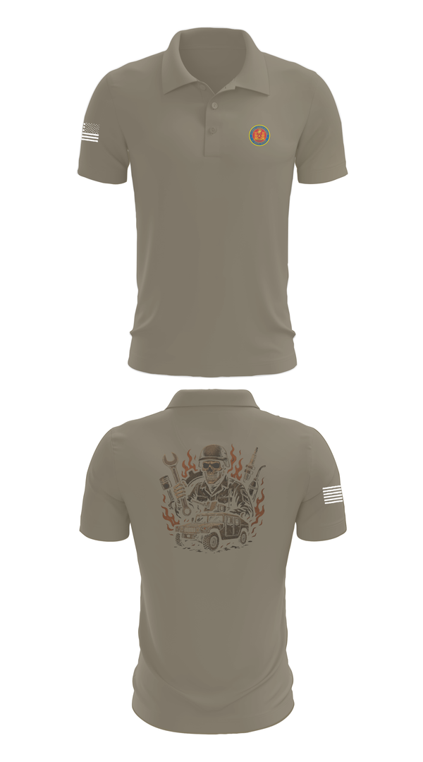 Short Sleeve Performance Polo, 4th Combat Engineer Battalion A Co, Marines, Teamtime, Team time, sublimation, custom sports apparel, team uniforms, spirit wear, spiritwear, sports uniforms, custom shirts, team store, custom team store, fundraiser sports, apparel fundraiser