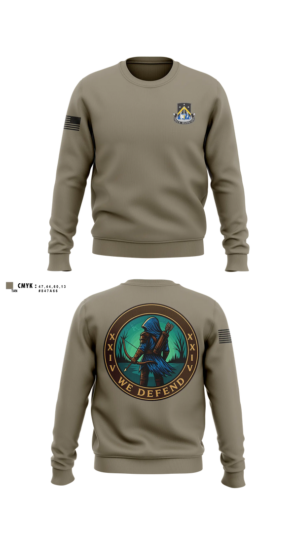 Crew Neck Sweatshirt, 24TH MDSB, Army, Teamtime, Team time, sublimation, custom sports apparel, team uniforms, spirit wear, spiritwear, sports uniforms, custom shirts, team store, custom team store, fundraiser sports, apparel fundraiser
