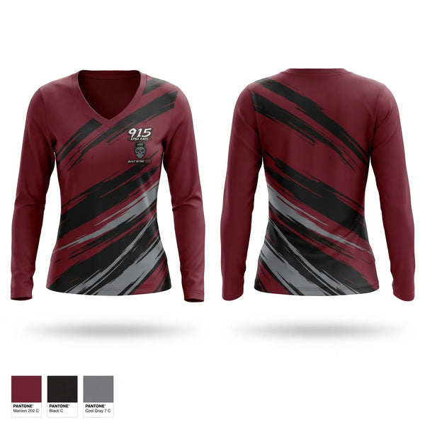 Womens Long Sleeve Vneck Shirt, EPBA KAOS, Baseball, Teamtime, Team time, sublimation, custom sports apparel, team uniforms, spirit wear, spiritwear, sports uniforms, custom shirts, team store, custom team store, fundraiser sports, apparel fundraiser