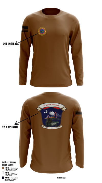 4th Medical Logistics 59116448 Long Sleeve Performance Shirt 102