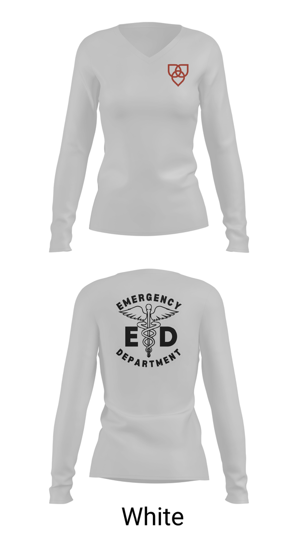 Womens Long Sleeve Vneck Shirt, Albany Memorial Hospital, , Teamtime, Team time, sublimation, custom sports apparel, team uniforms, spirit wear, spiritwear, sports uniforms, custom shirts, team store, custom team store, fundraiser sports, apparel fundraiser