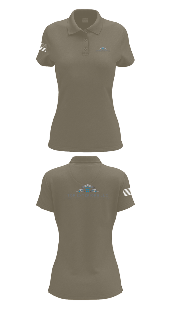 Womens Short Sleeve Performance Polo, Top Exteriors LLC, , Teamtime, Team time, sublimation, custom sports apparel, team uniforms, spirit wear, spiritwear, sports uniforms, custom shirts, team store, custom team store, fundraiser sports, apparel fundraiser