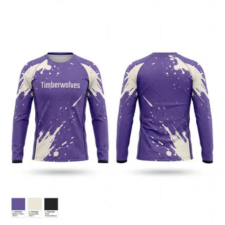 Long Sleeve Performance Shirt, Timberwolves, Baseball, Teamtime, Team time, sublimation, custom sports apparel, team uniforms, spirit wear, spiritwear, sports uniforms, custom shirts, team store, custom team store, fundraiser sports, apparel fundraiser