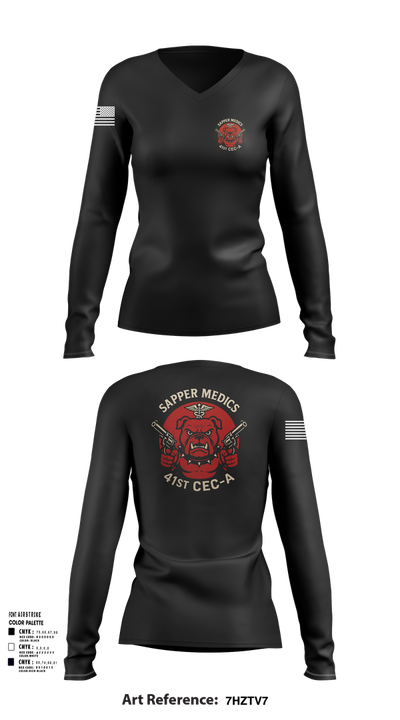 41 CEC-A 9986911 Women's Long Sleeve V-neck Shirt - 102