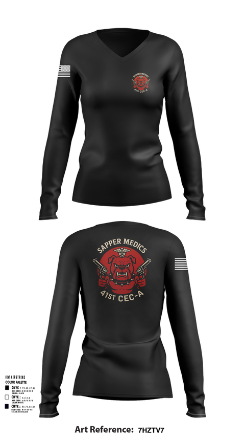 Womens Long Sleeve Vneck Shirt, 41 CEC-A, , Teamtime, Team time, sublimation, custom sports apparel, team uniforms, spirit wear, spiritwear, sports uniforms, custom shirts, team store, custom team store, fundraiser sports, apparel fundraiser