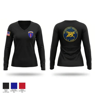 Womens Long Sleeve Vneck Shirt, USAREUR-AF, Army, Teamtime, Team time, sublimation, custom sports apparel, team uniforms, spirit wear, spiritwear, sports uniforms, custom shirts, team store, custom team store, fundraiser sports, apparel fundraiser