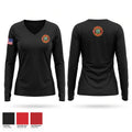 Oldsmar Fire Rescue Women's Long Sleeve V-neck Shirt - 1
