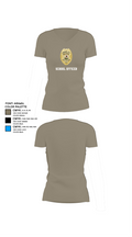 School officer 37316747 Women's Short Sleeve V-neck Shirt - 61