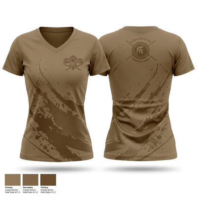 Global Protection & Strategic Group Women's Short Sleeve V-neck Shirt - 1