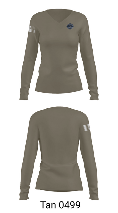 CCPD CRIME SCENE UNIT 32519343 Women's Long Sleeve V-neck Shirt - 73