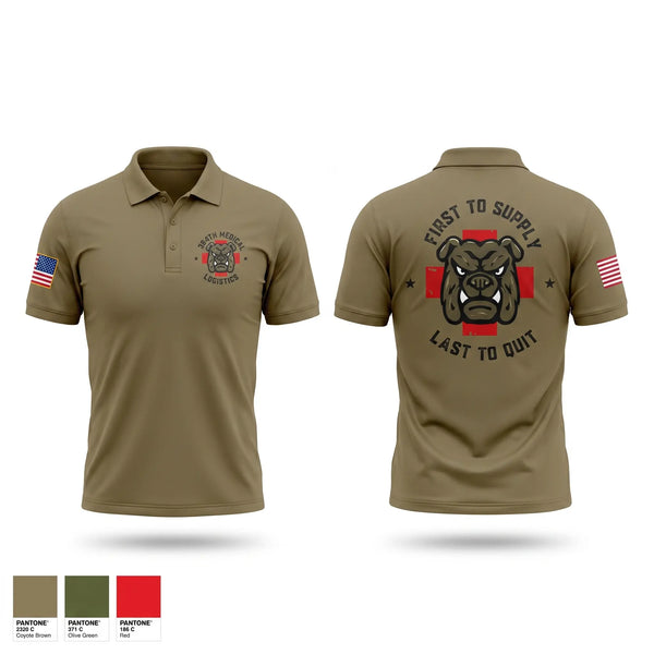 Short Sleeve Performance Polo, 384th Medical Logistics Company, Army, Teamtime, Team time, sublimation, custom sports apparel, team uniforms, spirit wear, spiritwear, sports uniforms, custom shirts, team store, custom team store, fundraiser sports, apparel fundraiser