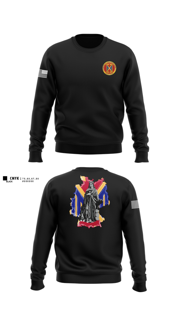 Crew Neck Sweatshirt, 10th AAMDC, Army, Teamtime, Team time, sublimation, custom sports apparel, team uniforms, spirit wear, spiritwear, sports uniforms, custom shirts, team store, custom team store, fundraiser sports, apparel fundraiser