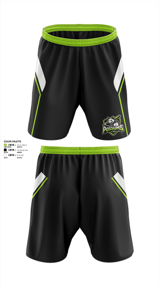 Athletic Shorts With Pockets, Possums, Baseball, Teamtime, Team time, sublimation, custom sports apparel, team uniforms, spirit wear, spiritwear, sports uniforms, custom shirts, team store, custom team store, fundraiser sports, apparel fundraiser