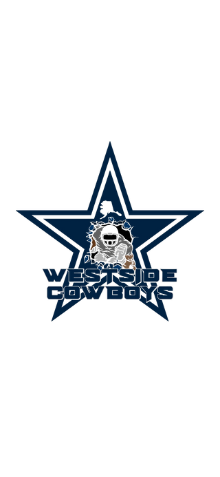 Westside Cowboys Football and Cheer 52489212 Stainless Steel Water Bottle with a Straw Lid