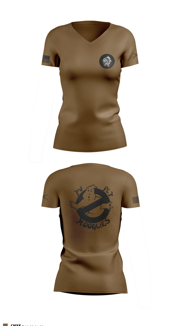 Women's Short Sleeve Vneck Shirt, 3RD PLT, ALPHA COMPANY, 2ND CAVALRY 5TH REGIMENT, Army, Teamtime, Team time, sublimation, custom sports apparel, team uniforms, spirit wear, spiritwear, sports uniforms, custom shirts, team store, custom team store, fundraiser sports, apparel fundraiser