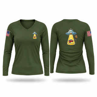 Womens Long Sleeve Vneck Shirt, Galaxy ERT, Fire Department, Teamtime, Team time, sublimation, custom sports apparel, team uniforms, spirit wear, spiritwear, sports uniforms, custom shirts, team store, custom team store, fundraiser sports, apparel fundraiser