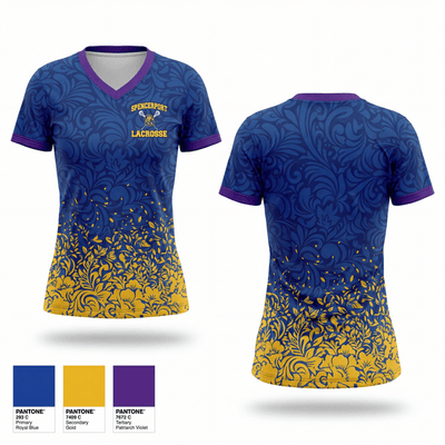 Spencerport Lacrosse 49891809 Women's Short Sleeve V-neck Shirt - 1
