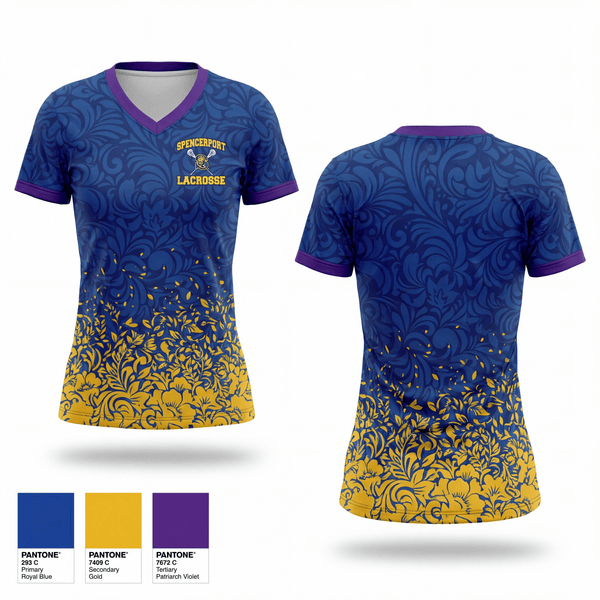 Womens Short Sleeve Vneck Shirt, Spencerport Lacrosse, Men's Lacrosse, Teamtime, Team time, sublimation, custom sports apparel, team uniforms, spirit wear, spiritwear, sports uniforms, custom shirts, team store, custom team store, fundraiser sports, apparel fundraiser