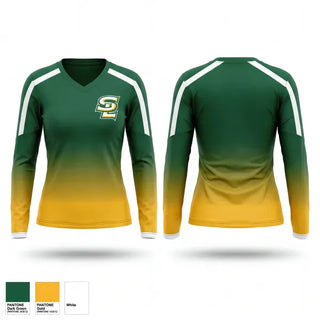 Womens Long Sleeve Vneck Shirt, Southern Lab, Track & Field, Teamtime, Team time, sublimation, custom sports apparel, team uniforms, spirit wear, spiritwear, sports uniforms, custom shirts, team store, custom team store, fundraiser sports, apparel fundraiser